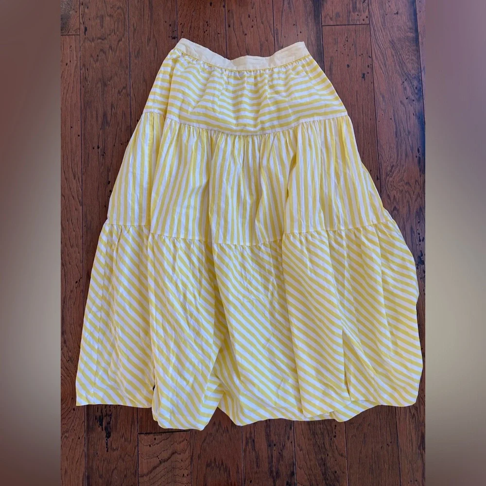 Yellow staud striped maxi sea skirt 8 - Picture 2 of 6